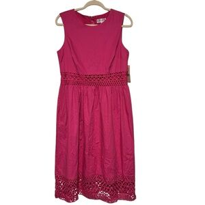 Nanette Lepore NWT Hot Pink Modi Dress Size 10 Barbie Coquette Modest Wedding
